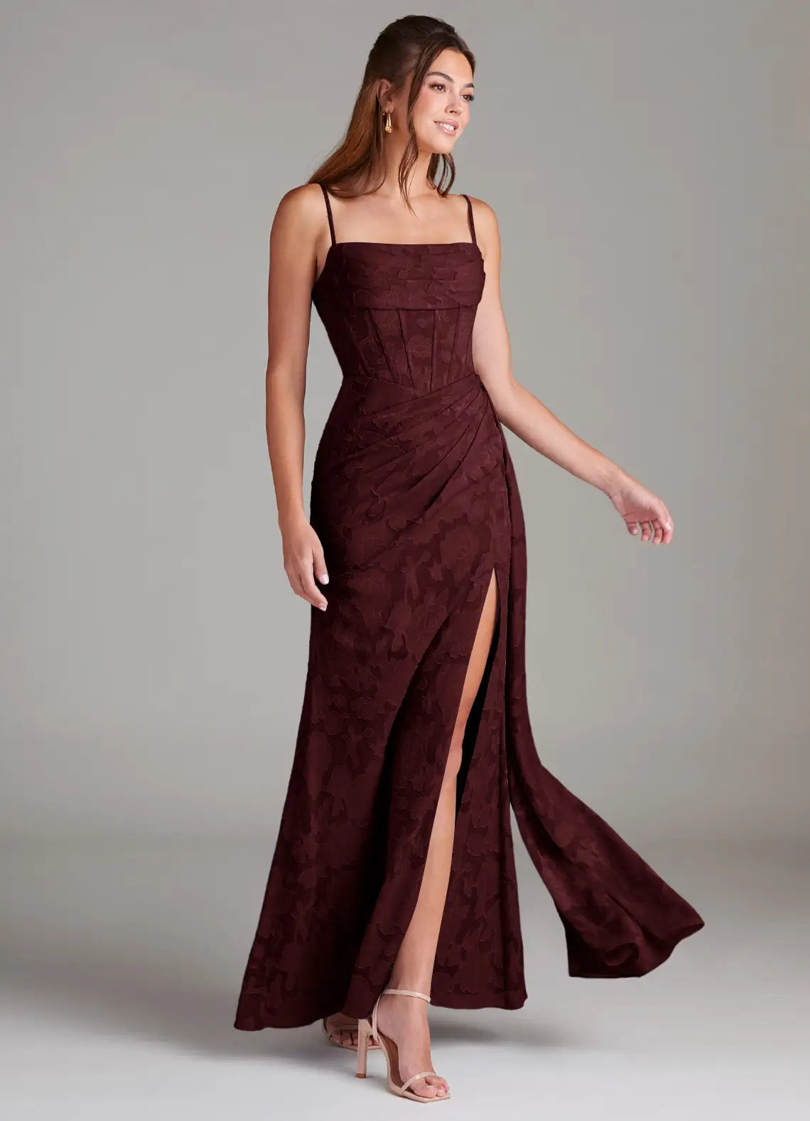 ROSANNA - ABITO LUNGO DRAPPEGGIATO ELEGANTE