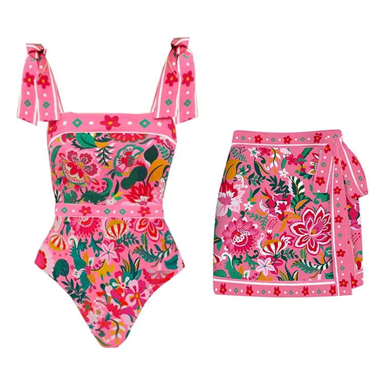 ABRIANA - COSTUME INTERO E GONNA CON STAMPA