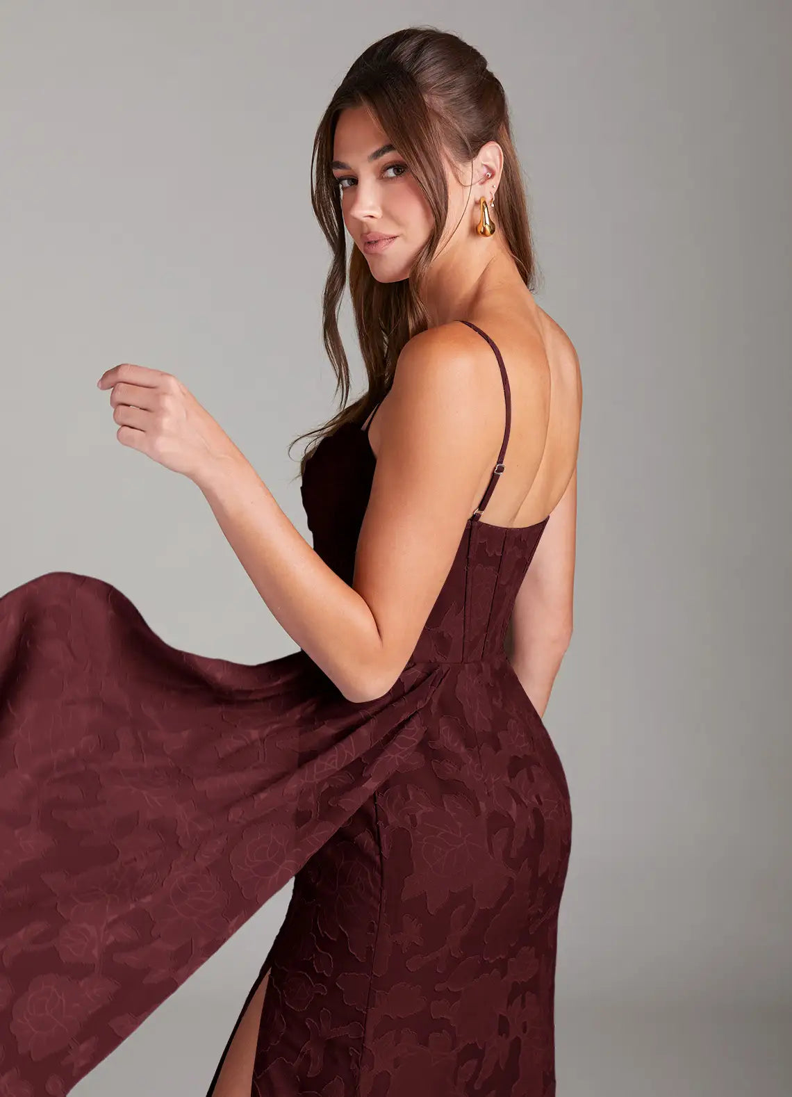 ROSANNA - ABITO LUNGO DRAPPEGGIATO ELEGANTE