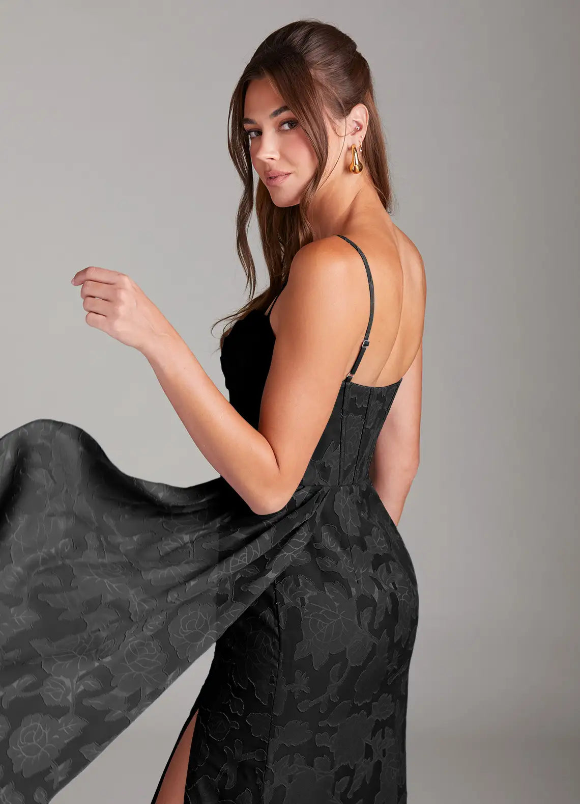 ROSANNA - ABITO LUNGO DRAPPEGGIATO ELEGANTE