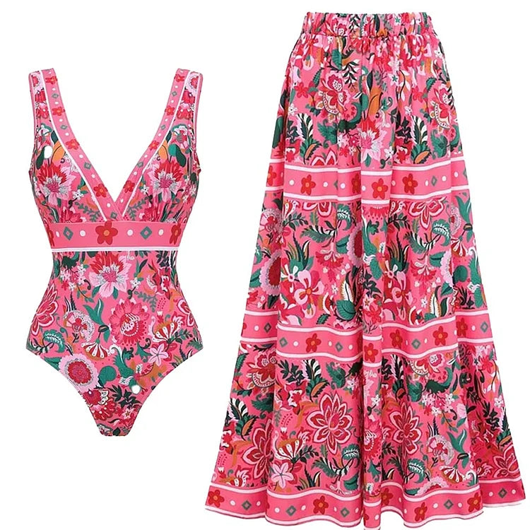 ABRIANA - COSTUME INTERO E GONNA CON STAMPA