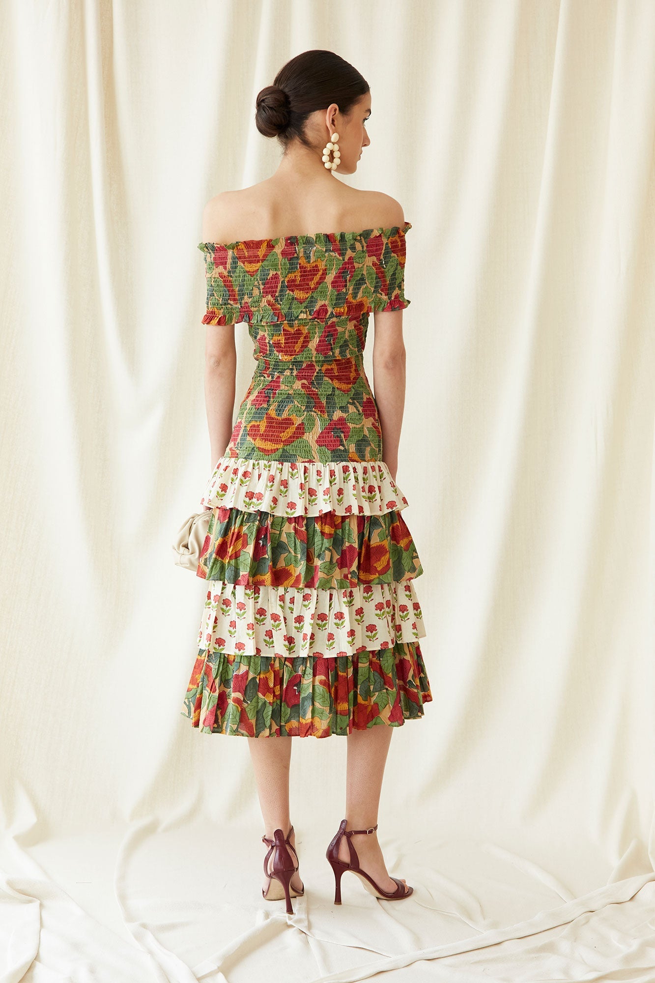 DAFNE - ABITO MIDI CON STAMPA FLOREALE