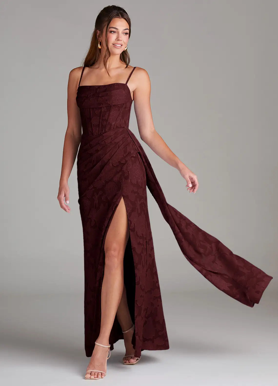 ROSANNA - ABITO LUNGO DRAPPEGGIATO ELEGANTE