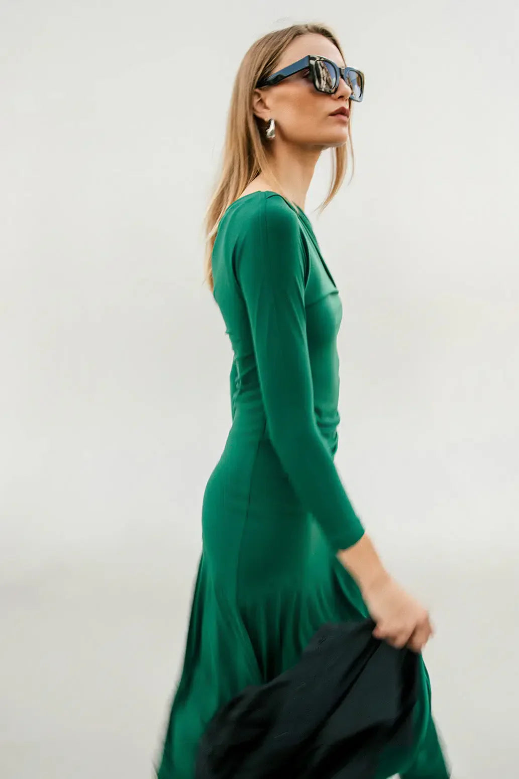 ALEJANDRA - ABITO LUNGO ASIMMETRICO VERDE