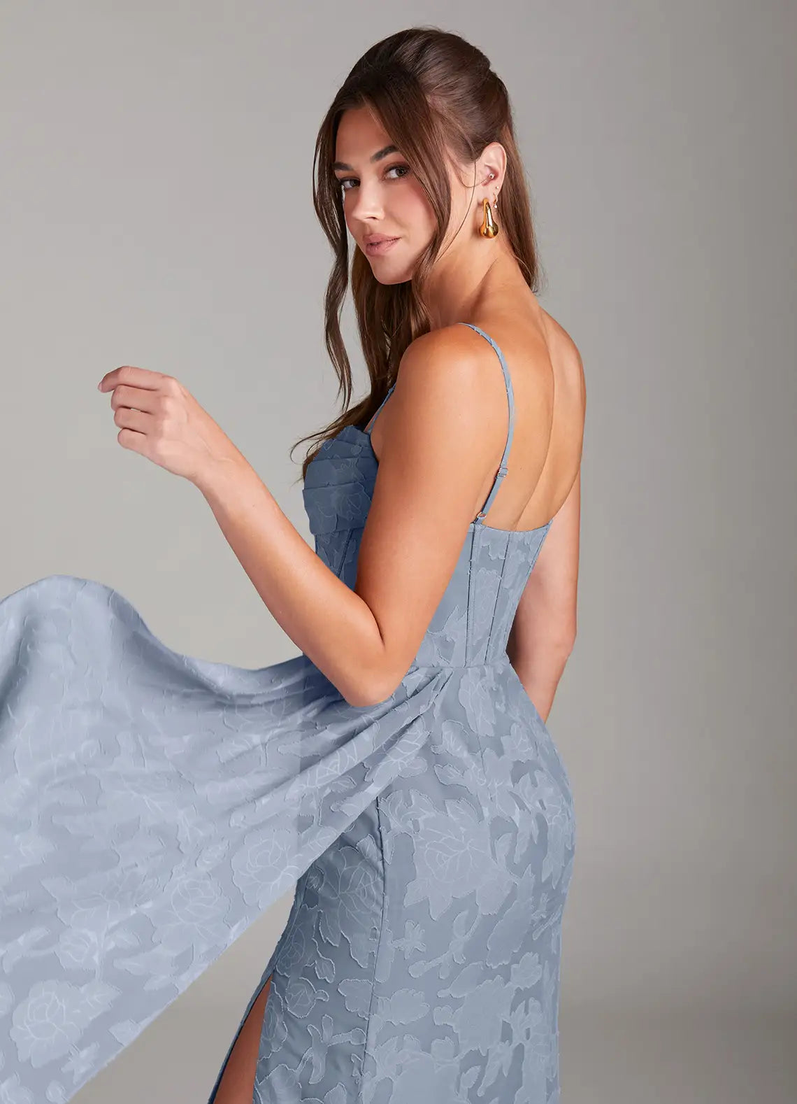 ROSANNA - ABITO LUNGO DRAPPEGGIATO ELEGANTE