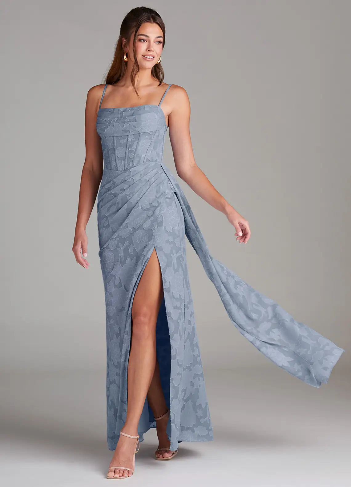 ROSANNA - ABITO LUNGO DRAPPEGGIATO ELEGANTE