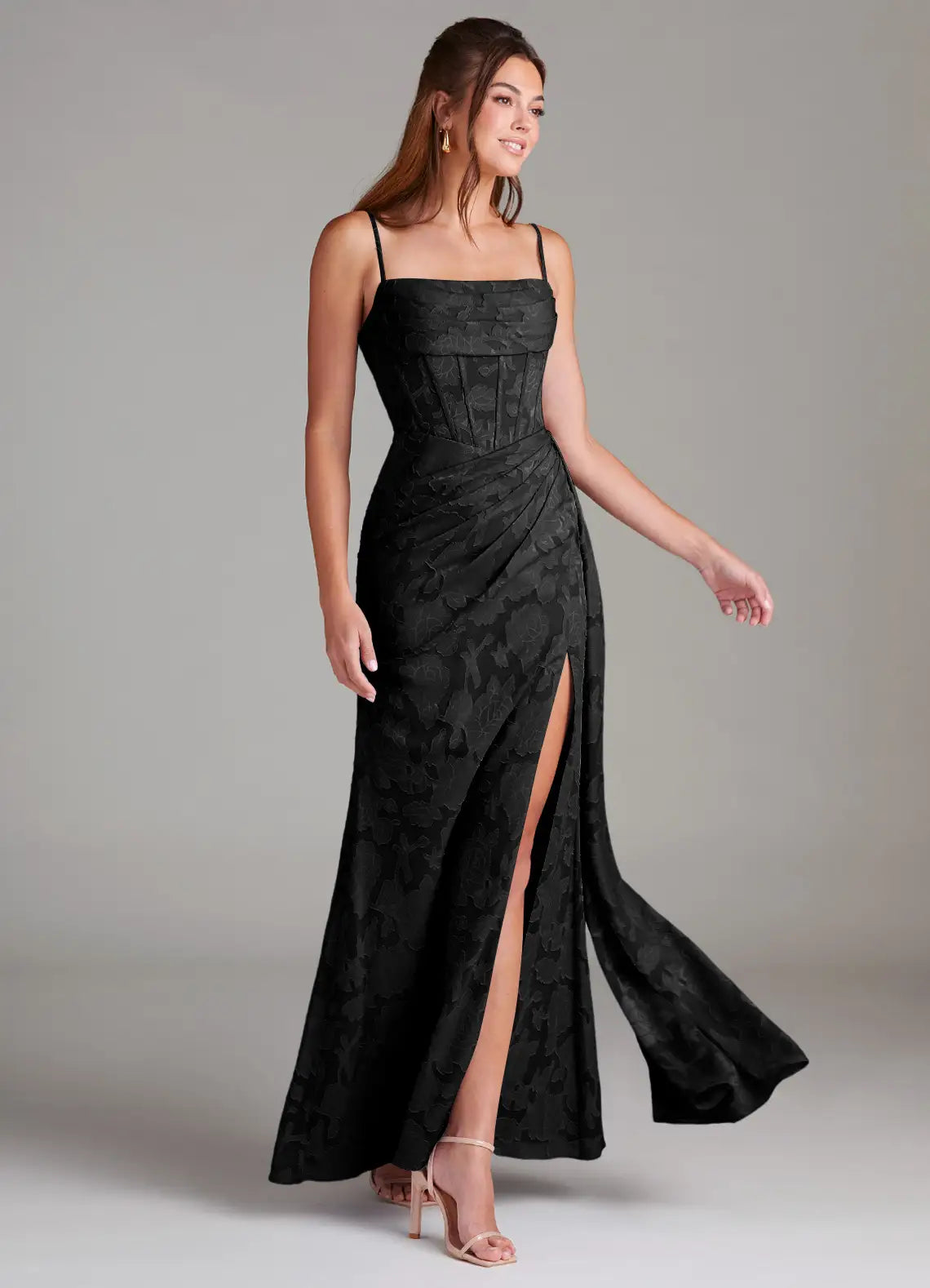ROSANNA - ABITO LUNGO DRAPPEGGIATO ELEGANTE