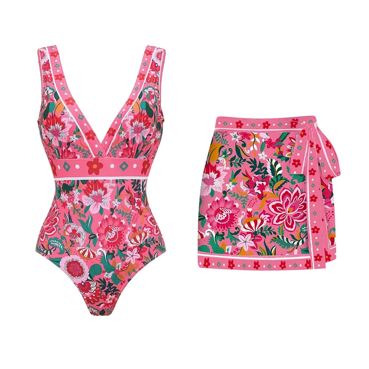 ABRIANA - COSTUME INTERO E GONNA CON STAMPA