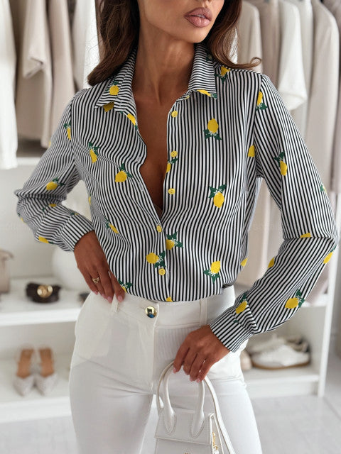 RUTH - CAMICIA ELEGANTE A RIGHE