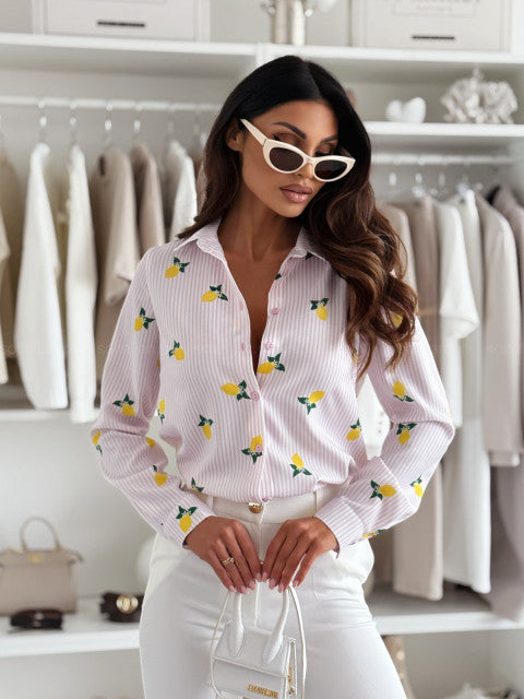 RUTH - CAMICIA ELEGANTE A RIGHE