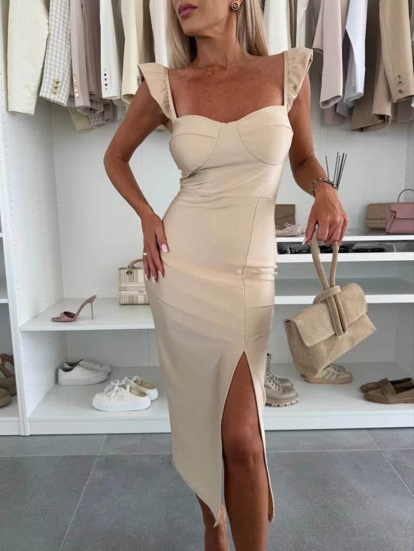 ANTONELLA - ABITO MIDI CON SCOLLATURA A CUORE