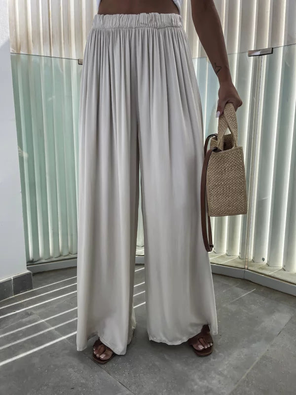 LINA - PANTALONI LARGHI IN VISCOSA