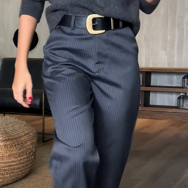 LEILA - PANTALONI DRITTI A VITA ALTA