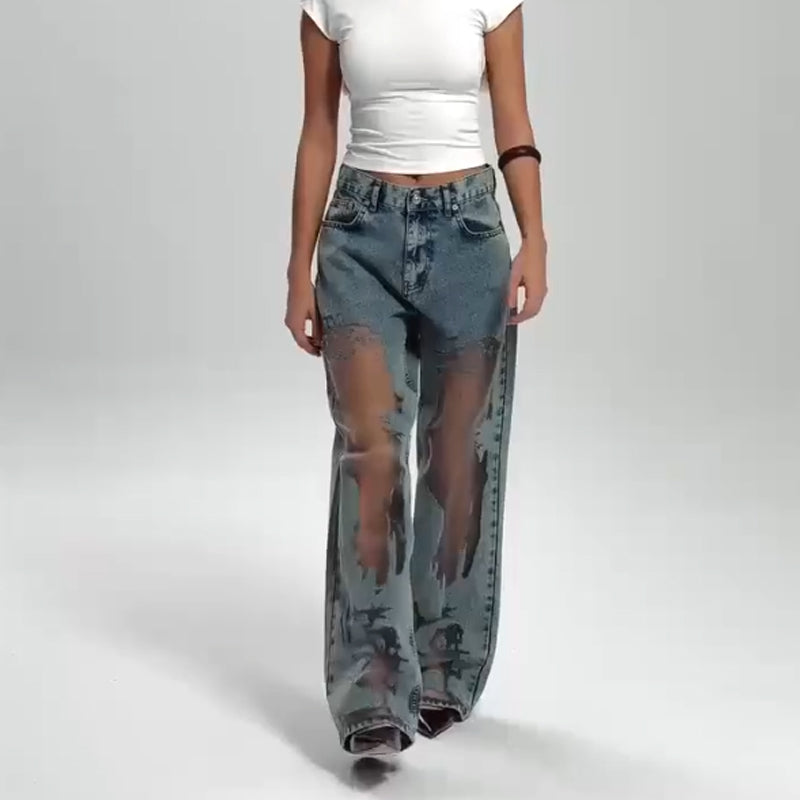 ALESSIA - JEANS VINTAGE STILE PATCHWORK
