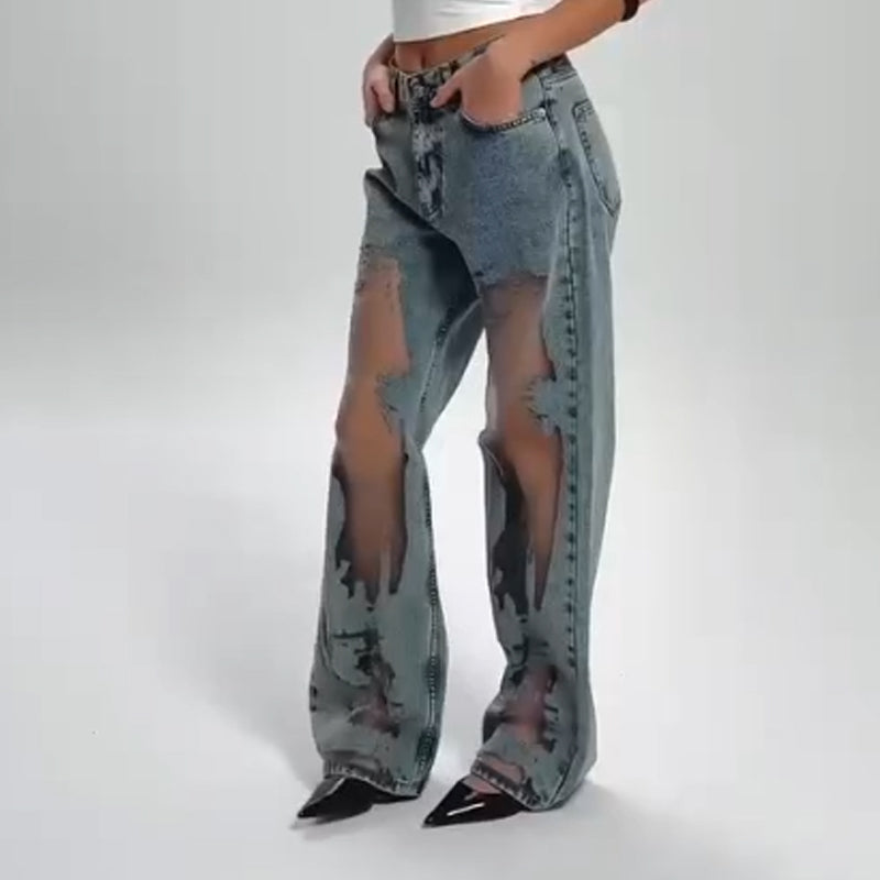 ALESSIA - JEANS VINTAGE STILE PATCHWORK