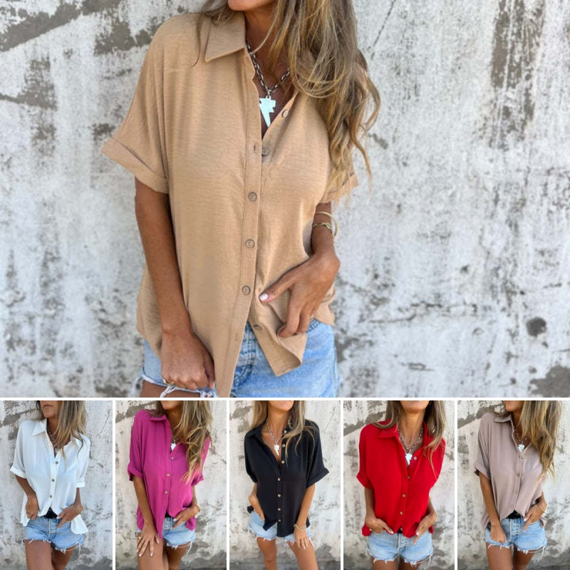 YURENA - CAMICETTA OVERSIZE BUTTON DOWN