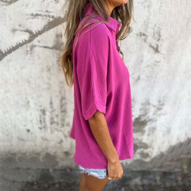 YURENA - CAMICETTA OVERSIZE BUTTON DOWN