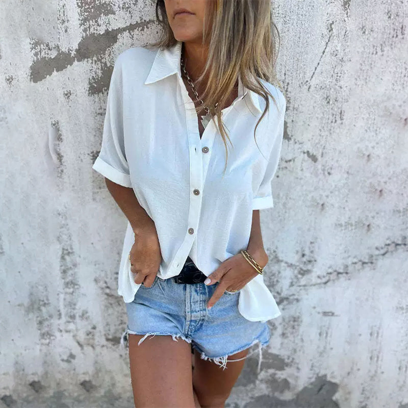 YURENA - CAMICETTA OVERSIZE BUTTON DOWN
