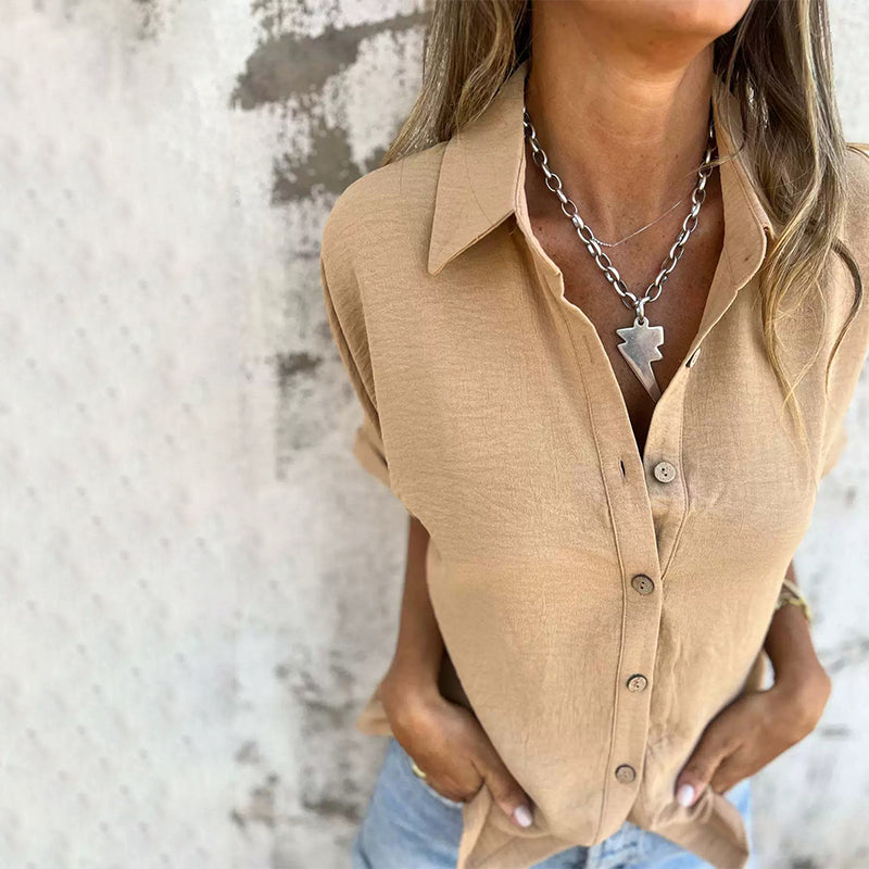 YURENA - CAMICETTA OVERSIZE BUTTON DOWN