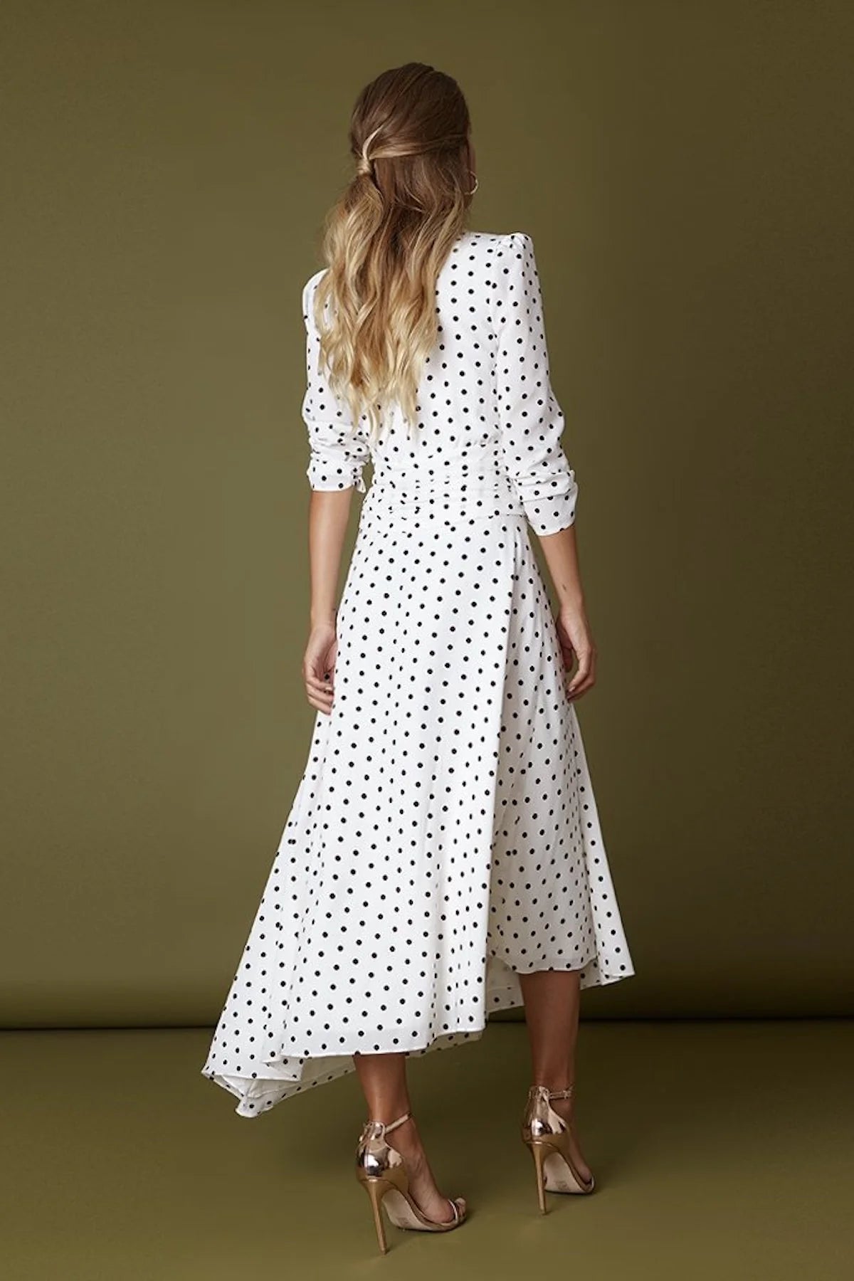 LUDOVICA - ABITO MIDI CON STAMPA A POIS