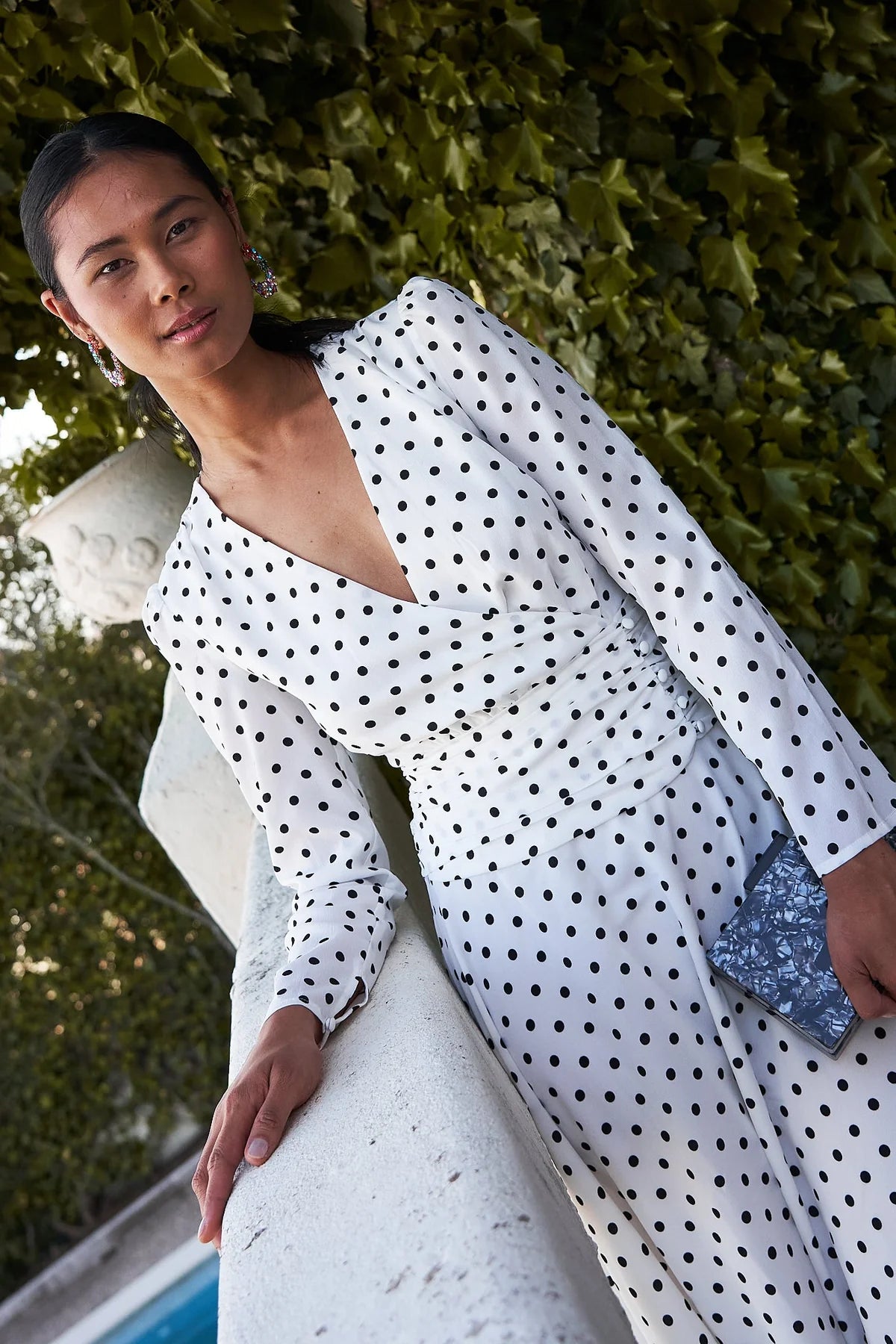 LUDOVICA - ABITO MIDI CON STAMPA A POIS