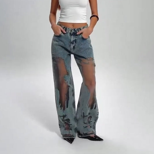 ALESSIA - JEANS VINTAGE STILE PATCHWORK